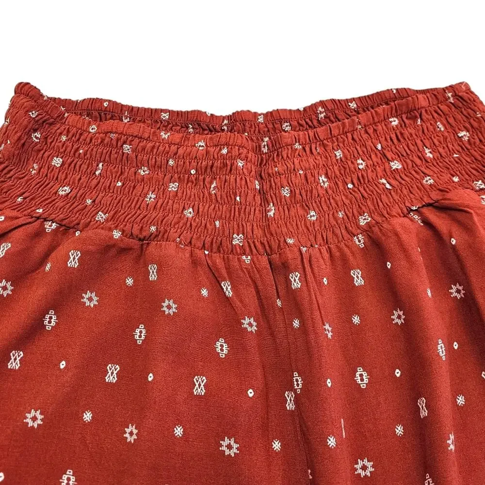 NWT Torrid Wide Leg Pants Womens Size 1X Orange Pull On Palazzo Geometric Print - Picture 8 of 15